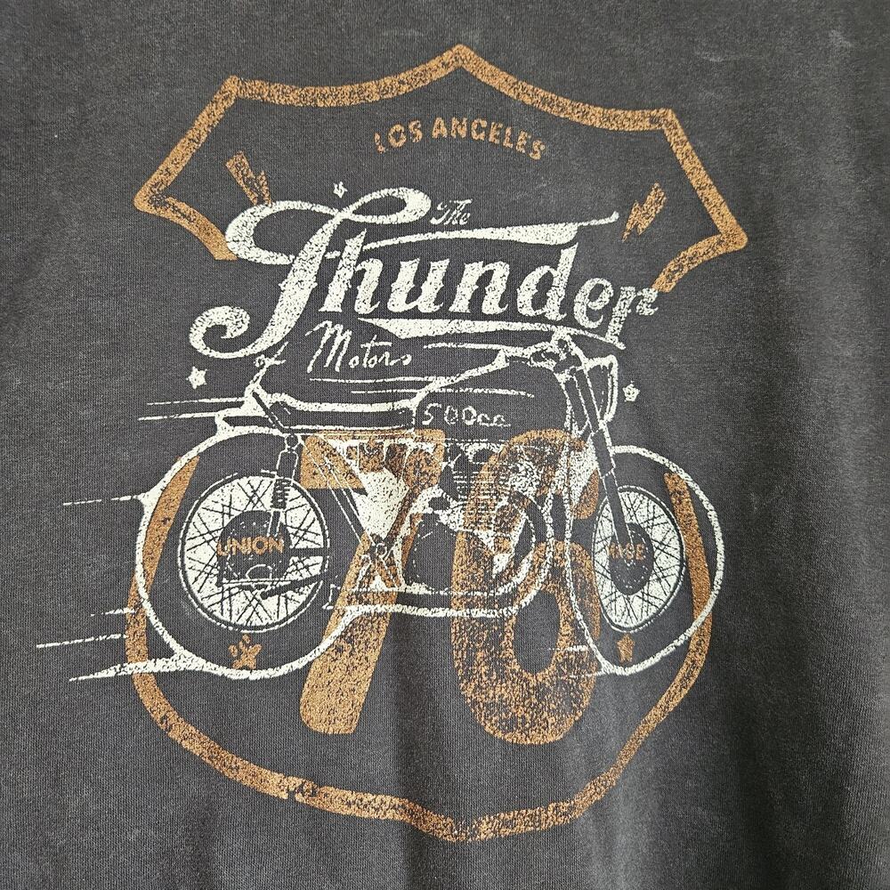 Queens & Angels Sweatshirt Grey "The Thunder Motors" Oversized Womens XL Soft - Picture 3 of 7